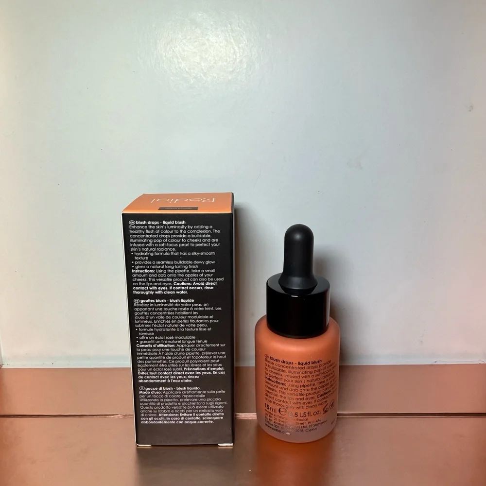 RODIAL Blush Drops Liquid Blush $55 MSRP *Apricot Sorbet* Full Size! BNIB!